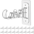 thumbnail image 1 of 18 Pack No Drilling Double Curtain Rod Bracket, Adhesive No Nail Curtain Rods Holder Hooks, Self Sticky Double Brackets Curtain Hangers for Kitchen, Bathroom, Bedroom, Living Room, 1 of 15