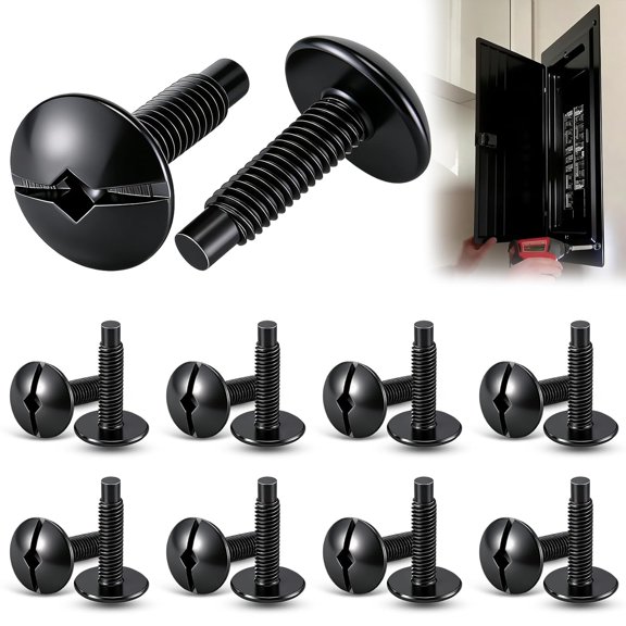 18 Pack Electrical Panel Screws for Square D Load Center, Zinc Coated Breaker Box Cover Screws, 1/4-Inch Thread Size Compatible with QO & Homeline Panels/Siemens & Murray Panel Screw (Black)