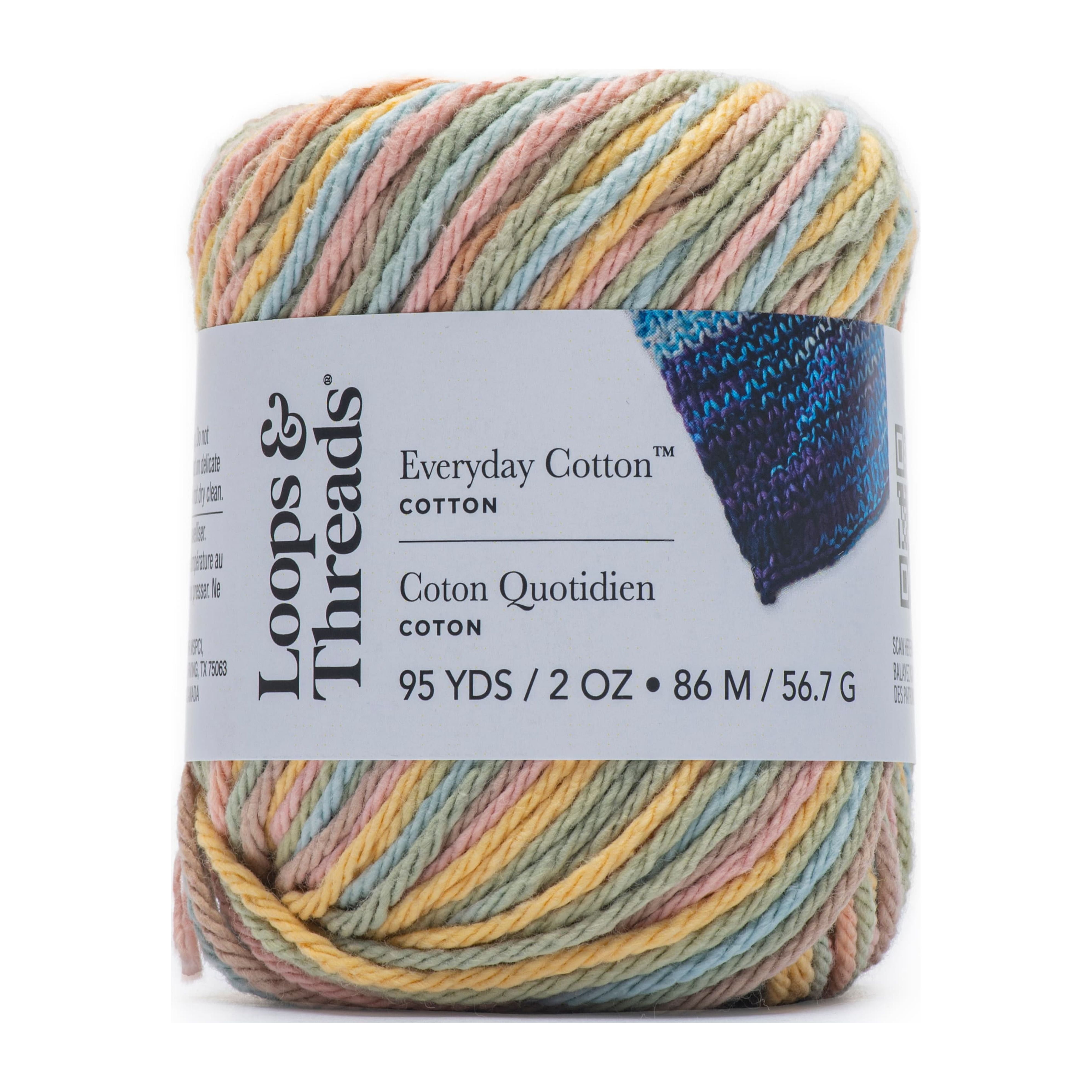 18 Pack: Everyday Cotton™ Patterned Yarn by Loops & Threads