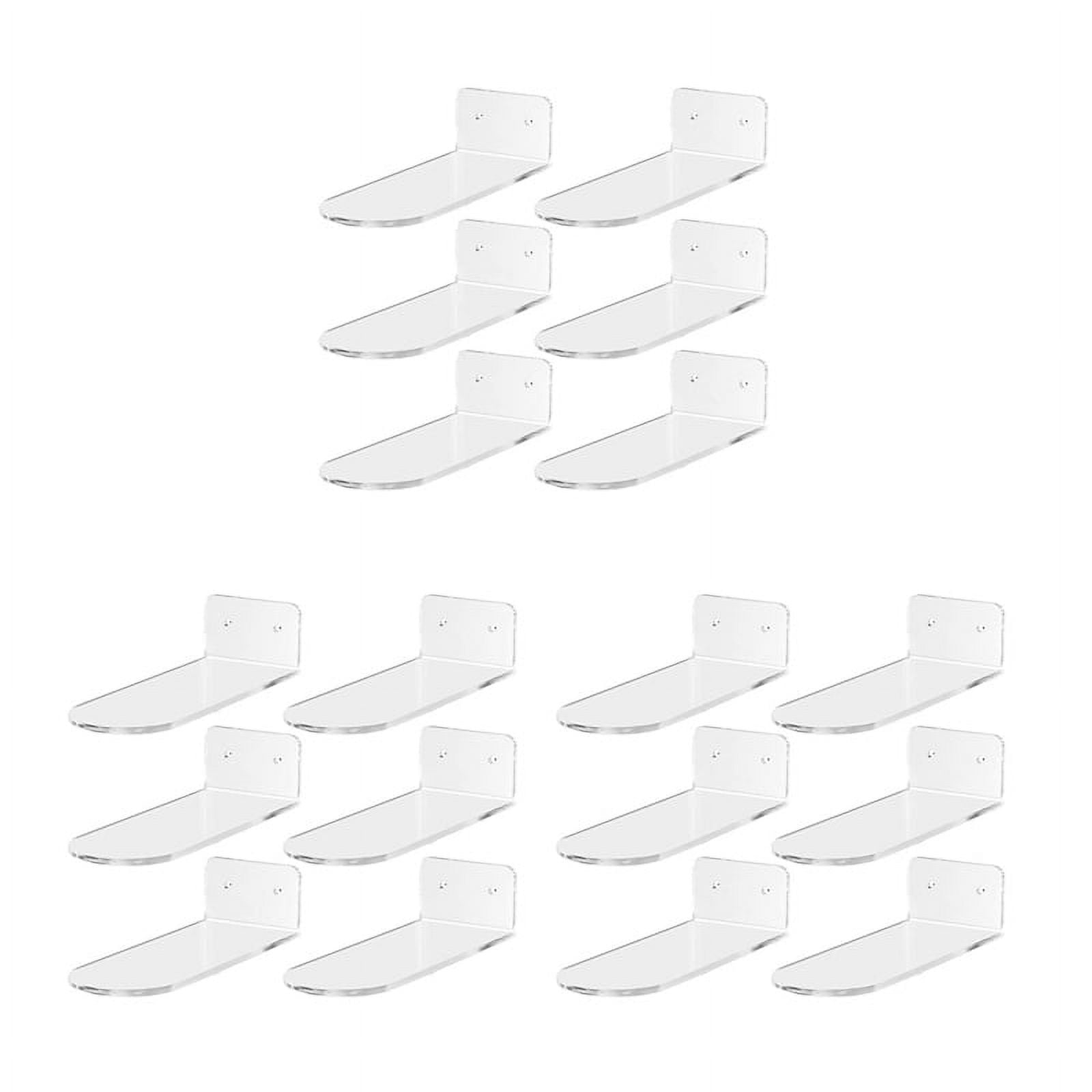 18 Pack Floating Shoe Shelves,Transparent Acrylic Wall Mounted Shoe