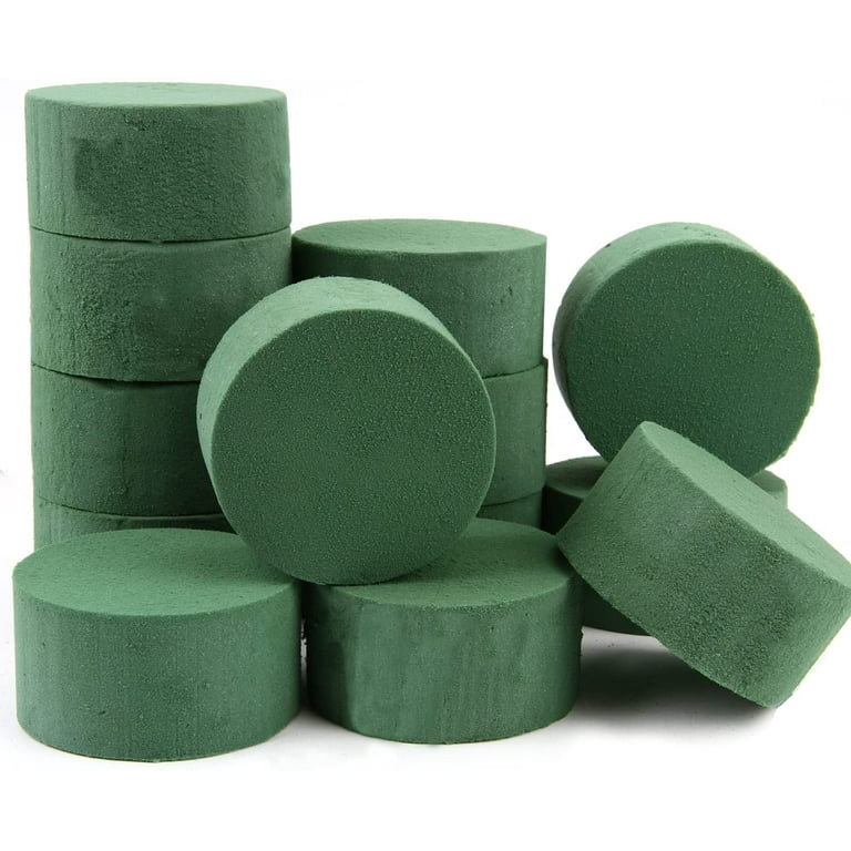 Bomutovy 6 Pack Round Floral Foam Blocks, 3.15'' Dry Floral Foam for Artificial  Flowers, Craft Project, Wedding Aisle Flowers, Arty Decoration 