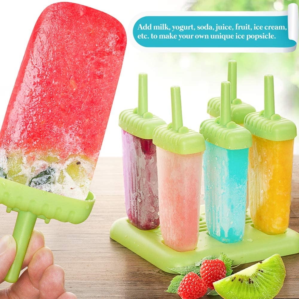 Trayknick 8 Freezer Ice Pop Maker Mold, Popsicle Dessert Ice Cream Frozen Pops Cake Treats