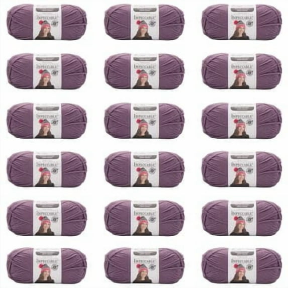 Loops & Threads Impeccable Solid Yarn, 18 Pack