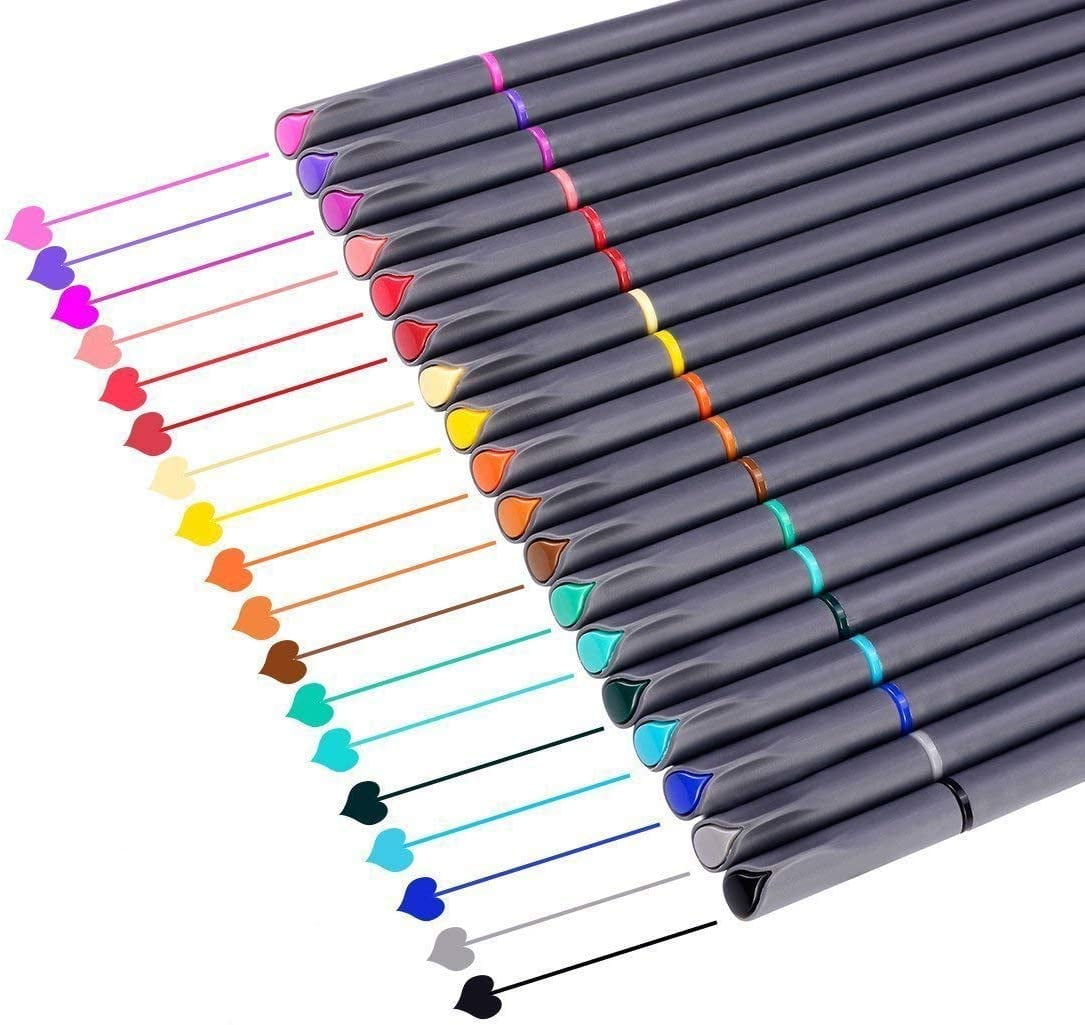 Taotree Journal Planner Pens, 24 Black Fine Point Pens, Ideal for Art,  Crafts, Scrapbooks, School, Office, and More