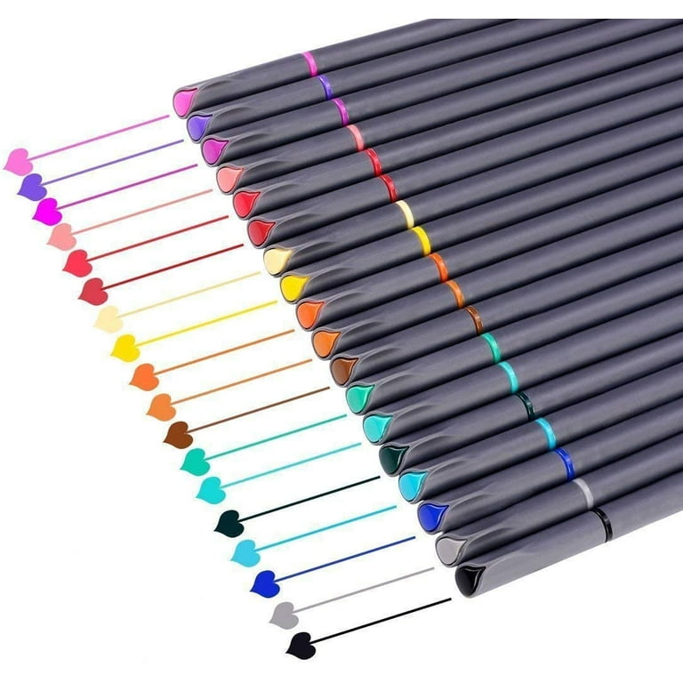 100 Fineliner Color Pen Set 0.4mm Fine Line Colored Sketch Writing