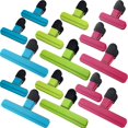 thumbnail image 1 of 18 Pack Large Chip Bag Clips, Bag Clips for Food Storage, Plastic Heavy Duty Air Tight Seal Grip for Snacks Coffee Vegetables Fruit, 3 Color 2 Size, 1 of 5