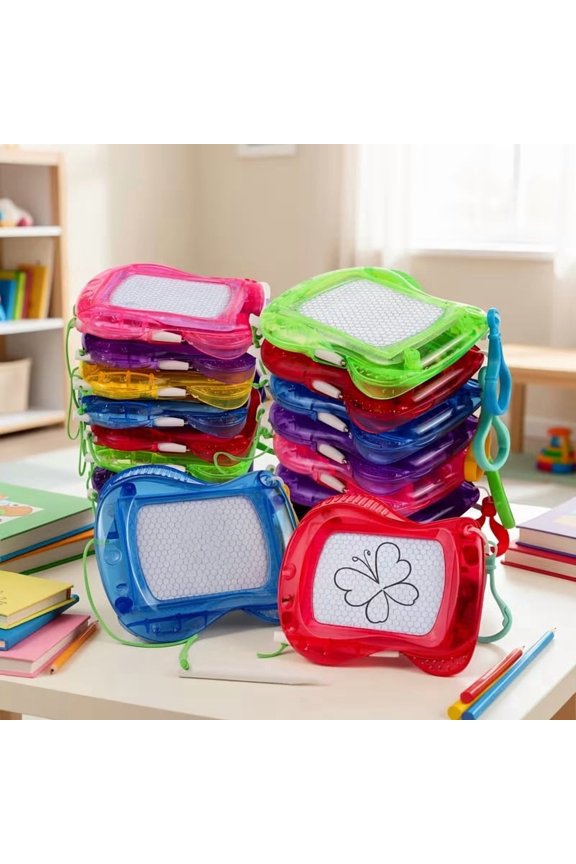 18-Pack Magnetic Drawing Boards for Kids with Keychains Erasable Doodle Pads