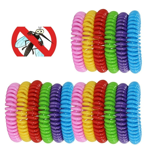 18 Pack Natural Mosquito Insect Repellent Bracelets Outdoor Indoor Bug Pest Control Wristbands for Babies Toddler Kids (6 Colors)