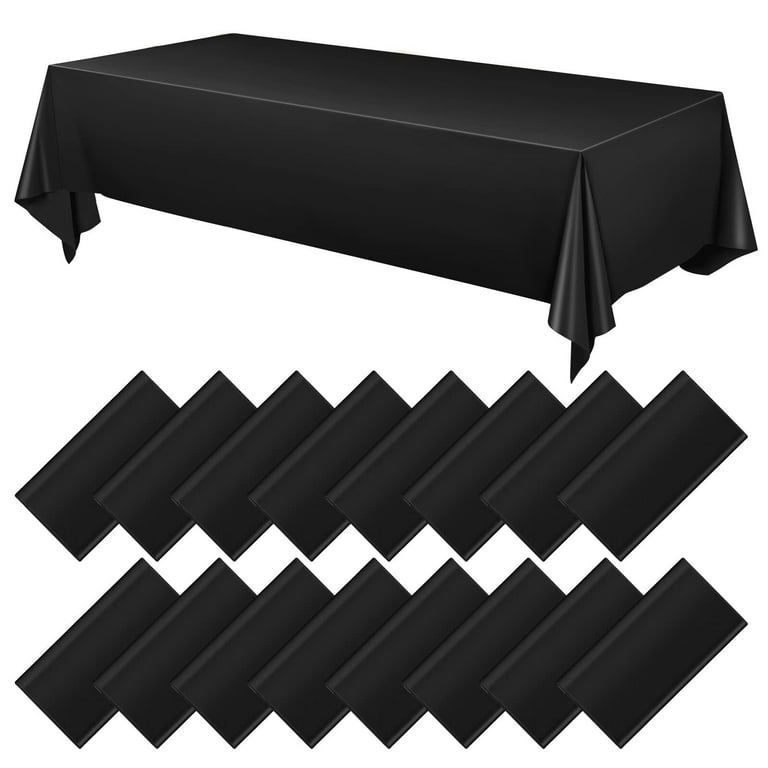 18 Pack Plastic Tablecloths Bulk 54 x 108 Inch Disposable