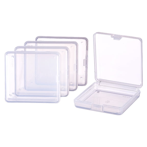 18 Pack Rectangle Clear Plastic Bead Storage Containers Box Drawer Organizers with lid for Items,Earplugs,Pills,Tiny Bead,Jewelry Findings