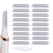 18-Pack Replacement Heads for Finishing Touch Flawless Dermaplane Glo, Sonic Facial Exfoliation Blades, Refill Blades for Vibrating Dermaplane Razor with Safety Micro-guards