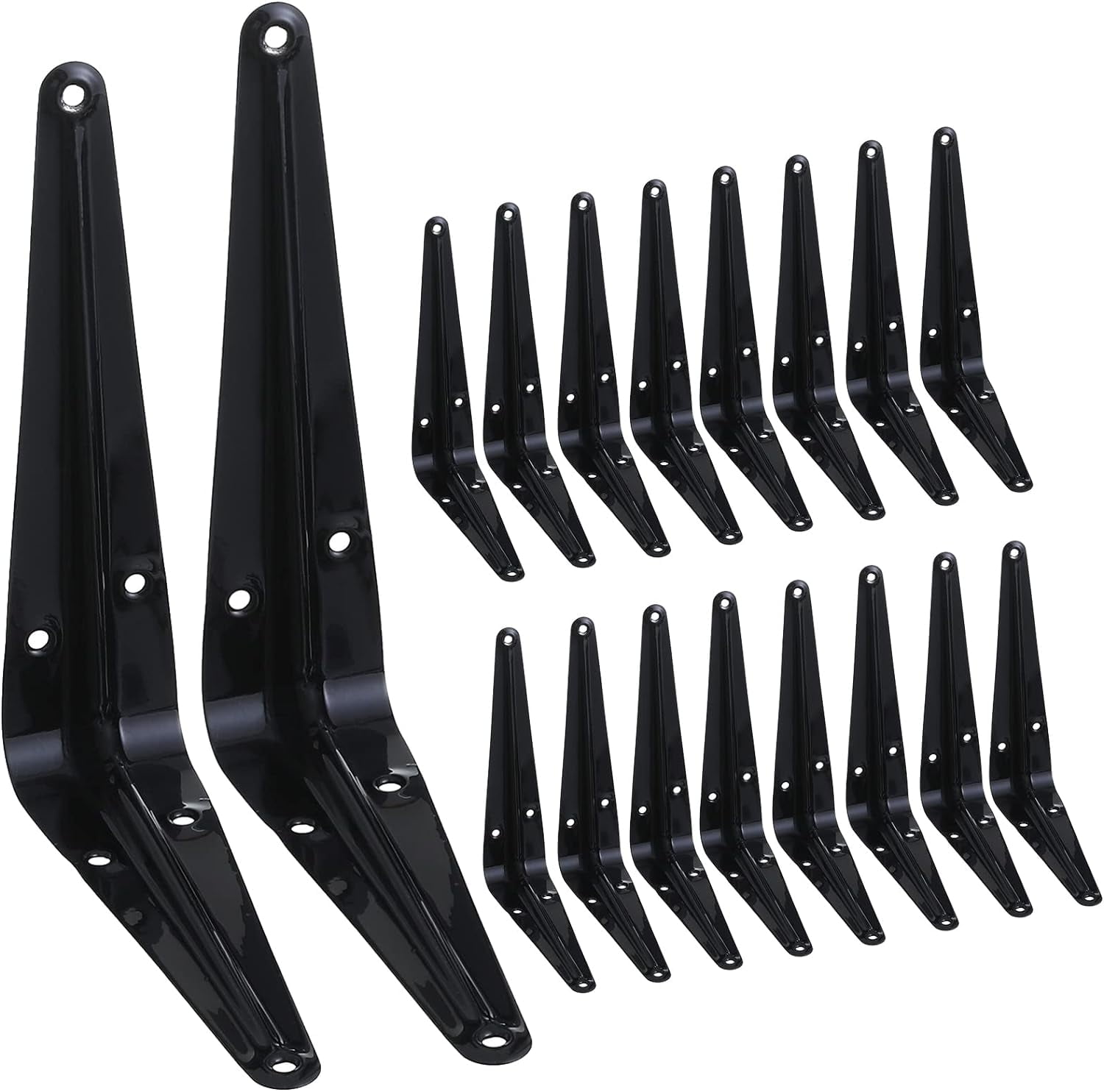 18 Pack Shelf Bracket 6 Inch ,Heavy Duty Shelf Brackets,Floating Shelf Bracket L Brackets,Metal Shelf Brackets for Wall, 6”L x 5”H x1.5”W
