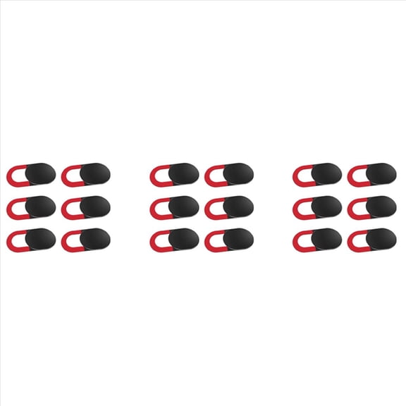 18 Pack Slide Privacy Protection Ultra Thin Anti- Laptop Camera Cover for Computer Pro,18 x Webcam Cover,black & red
