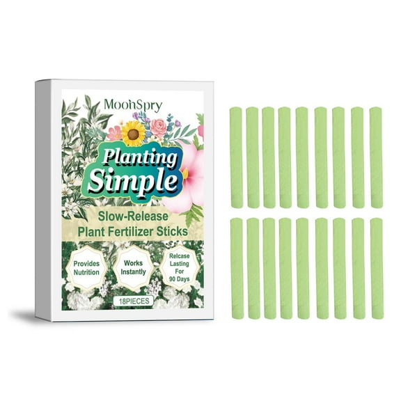18-Pack Slow-Release Plant Fertilizer Sticks For Potted Flowers Indoor Outdoor Garden Plants Easy To Use Nutrient-Rich Soil Enhancer For Healthy Growth