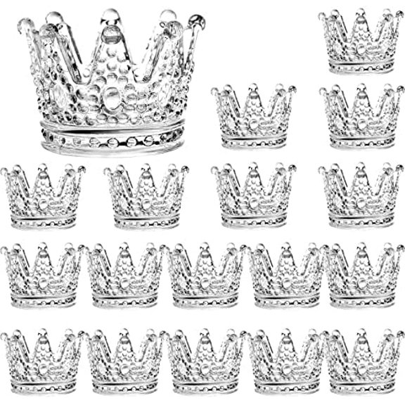18 Pack Tealight Candle Holder, Glass Crown Candle Holder, Crystal Votive Candle Stand for Dining Table Centerpiece Home Decor Wedding Part$$Home Decor, Kitchen, & Other
