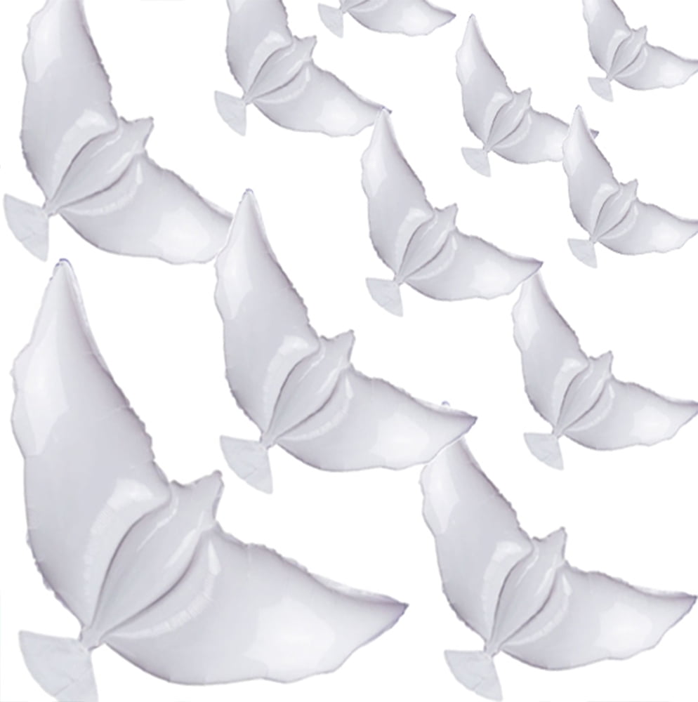 Finypa White Peace Dove Balloon Flying Pigeon for Weddings, 18 Pack