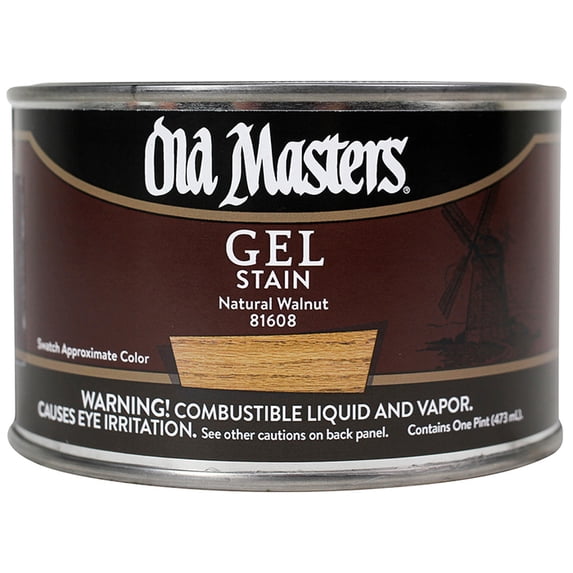 18-Pack of 1 pt Old Masters 81608 Natural Walnut Gel Stain Oil-Based Stain