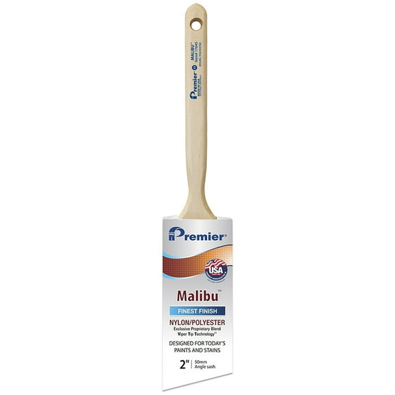 18-Pack of 2” Premier 17645 Malibu Nylon/Poly Angle Sash Paint Brush