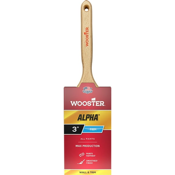 18-Pack of 3” Wooster Brush Company 4232 Alpha Micro Tip Flat Sash Paint Brush