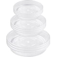 thumbnail image 1 of 18 Pack of 6, 8, 10 Inches Clear Plant Saucers Flower Pot Trays, Plastic Plant Saucer Drip Trays for Indoor Outdoor Plants Garden, 1 of 7