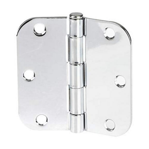 18 Pack of Door Hinges Chrome - 3  x 3  Inch Interior Hinges for Doors with 5/8" Radius Corners