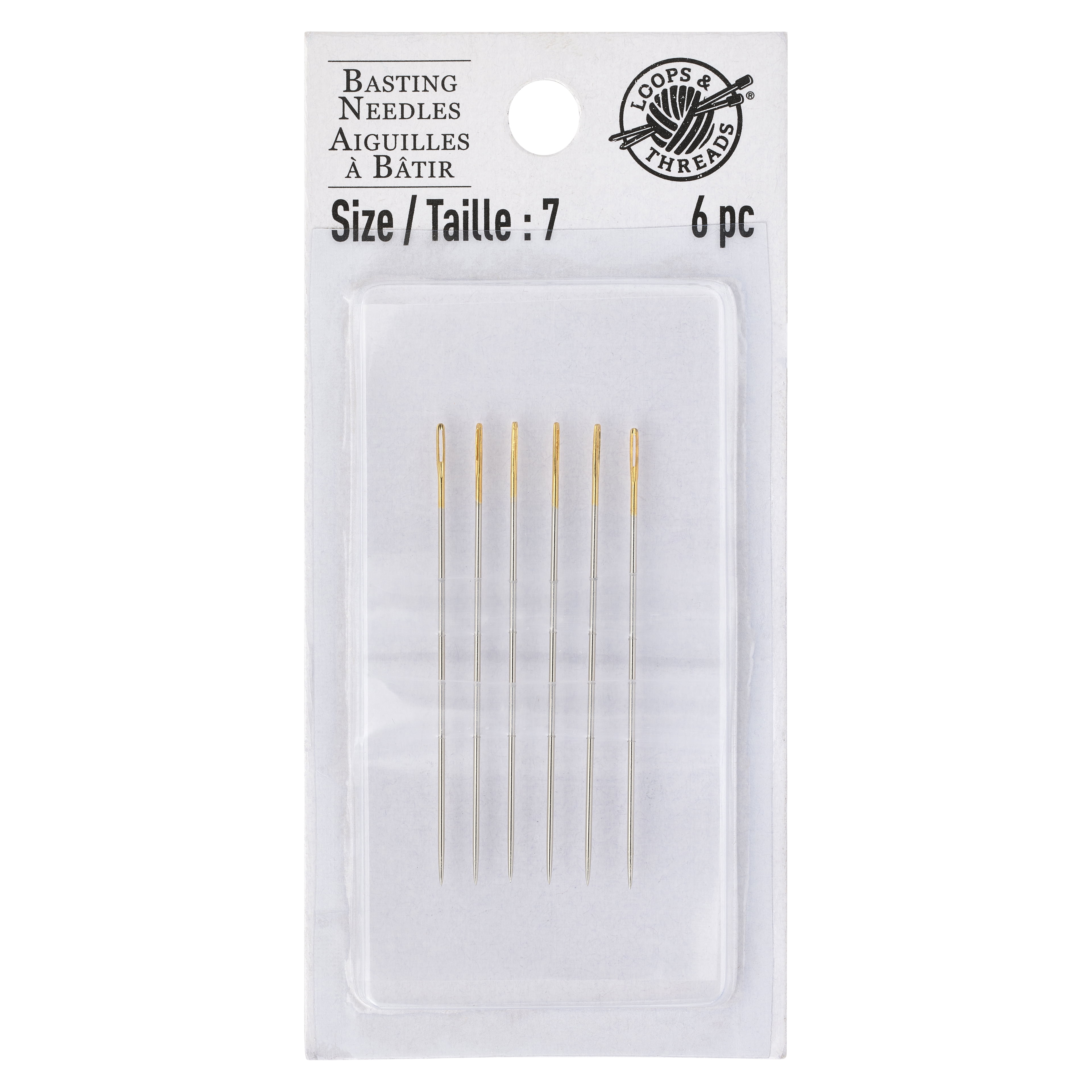 Loops & Threads Basting Needles, 18 Packs: 6 ct. (108 total)