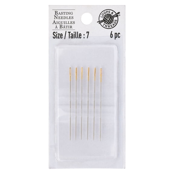 Loops & Threads Basting Needles, 18 Packs: 6 ct. (108 total)