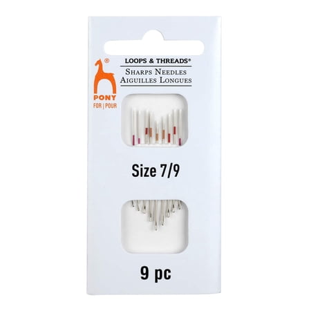Loops & Threads Pony 7/9 Sharp Needles, 18 Packs: 9 ct. (162 total)