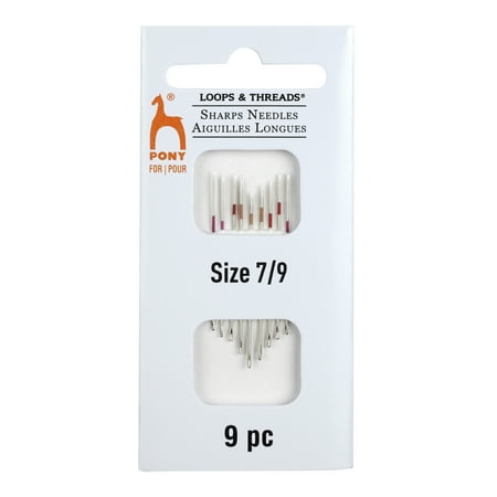 Loops & Threads Pony 7/9 Sharp Needles, 18 Packs: 9 ct. (162 total)