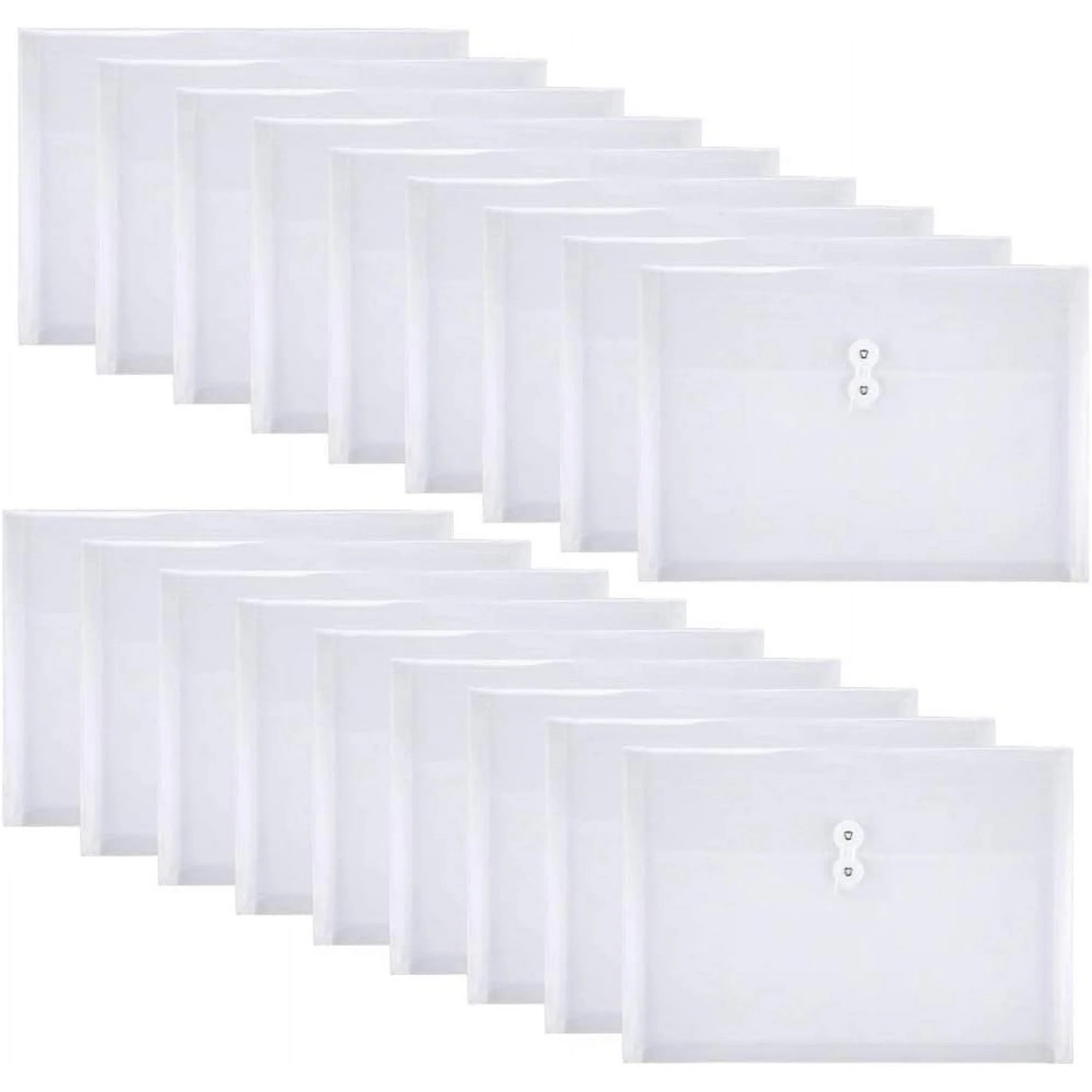 18 Packs Legal Size Plastic Filing Envelopes Clear File Folders with ...