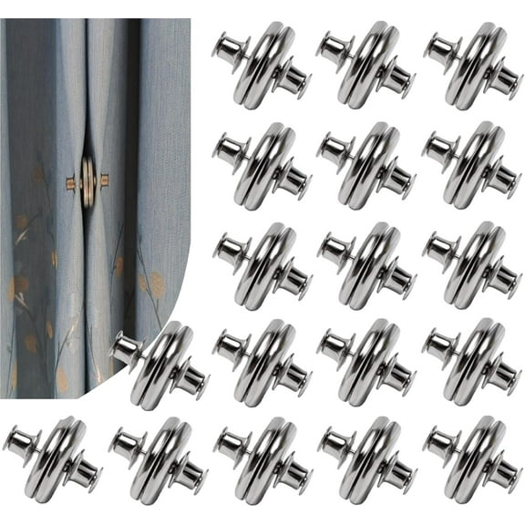 18 Pairs Curtain Magnets Closure, Magnetic Curtain Clips for Indoor Outdoor Curtains Prevent Light Leaking, Strong Curtain Weights Magnets for Pergola Patio Gazebo Cabana