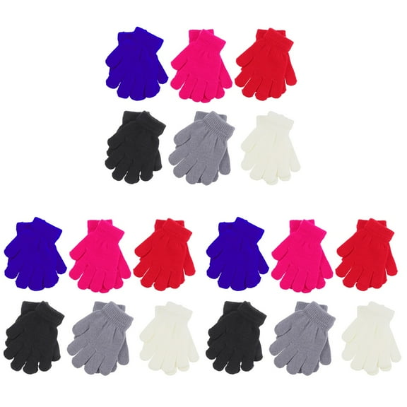 18 Pairs Kids Gloves Winter Warm Gloves Colorful Gloves Cold Protection Gloves for Children (Random Color)