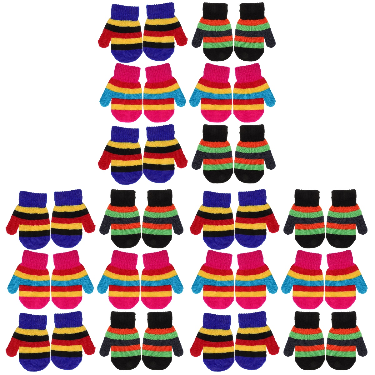 18 Pairs Knitted Gloves Thermal Baby Mittens Full Coverage Kids