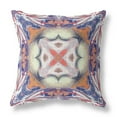 thumbnail image 1 of 18â Pale Orange Blue Geo Tribal Suede Throw Pillow, 1 of 2