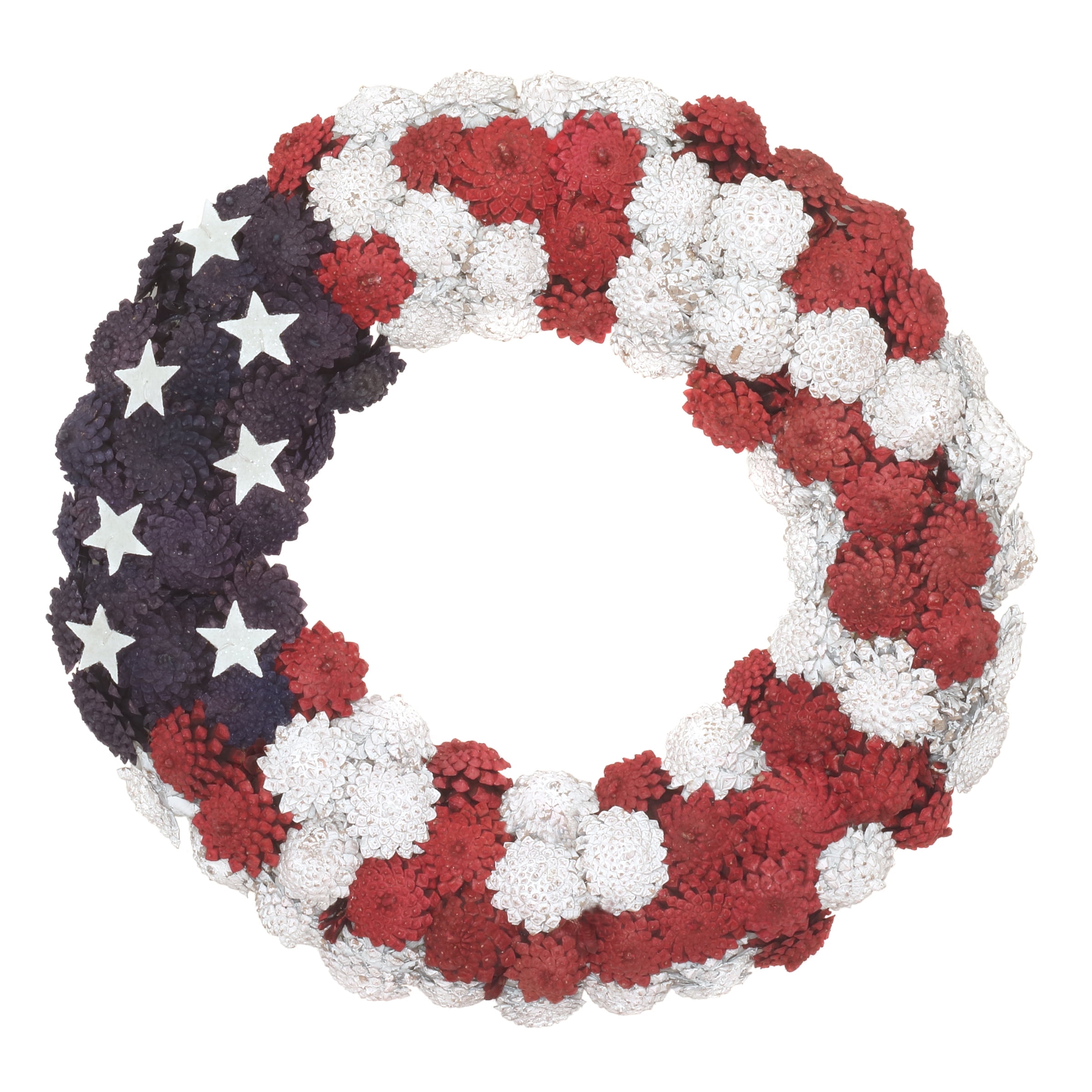 18 in. Patriotic Pinecones Wreath