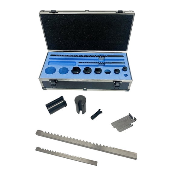 18 Pc Set No.10 HSS Keyway Broach Precision Ground Teeth Cutter Bushings Shim