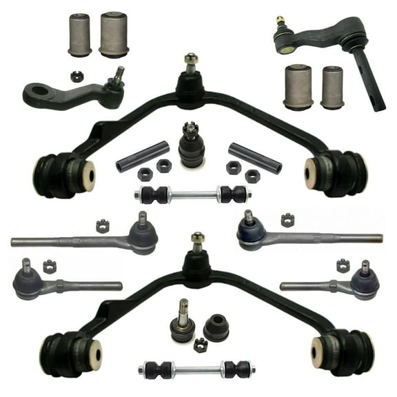 18 Pc Suspension Kit Control Arms & Ball Joints, Tie Rod Ends, Adjusting Sleeves, Idler & Pitman Arms Fits select: 1997-2003 FORD F150, 1997-2002 FORD EXPEDITION