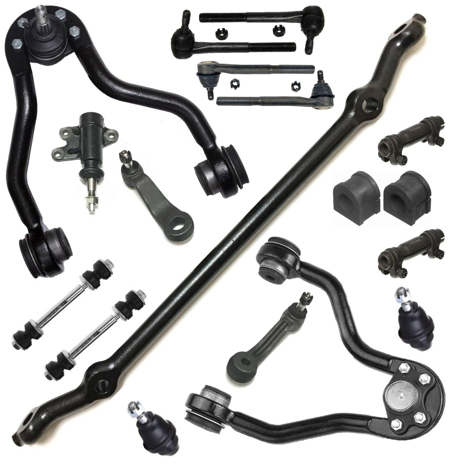 18 Pc Suspension Kit Stabilizer Bar Bushings Center Link Tie Rod Ends