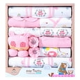 thumbnail image 1 of 18 Pcs 0-6 Months Newborn Baby Boys Girls Outfit Essentials Layette Gift Set, 1 of 12
