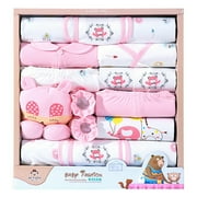 18 Pcs 0-6 Months Newborn Baby Boys Girls Outfit Essentials Layette Gift Set