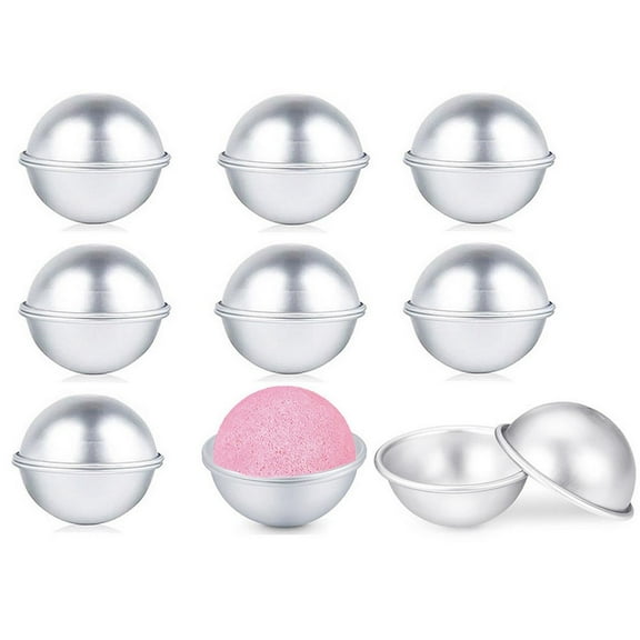 18 Pcs 2.56inch/6.5cm Diameter Moulds DIY Metal Crafting Mould Bath Bomb Making Supplies for Crafts Making, 9 Sets