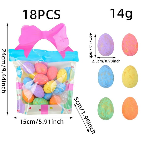 18 Pcs 8 Colors Mini Easter Foam Eggs Speckled Pastel Easter Eggs Small Decorative Artificial Easter Bird Eggs for Easter Basket Fillers Craft Projects Springtime Party Favors Table Setting