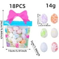 thumbnail image 1 of 18 Pcs 8 Colors Mini Easter Foam Eggs Speckled Pastel Easter Eggs Small Decorative Artificial Easter Bird Eggs for Easter Basket Fillers Craft Projects Springtime Party Favors Table Setting, 1 of 1