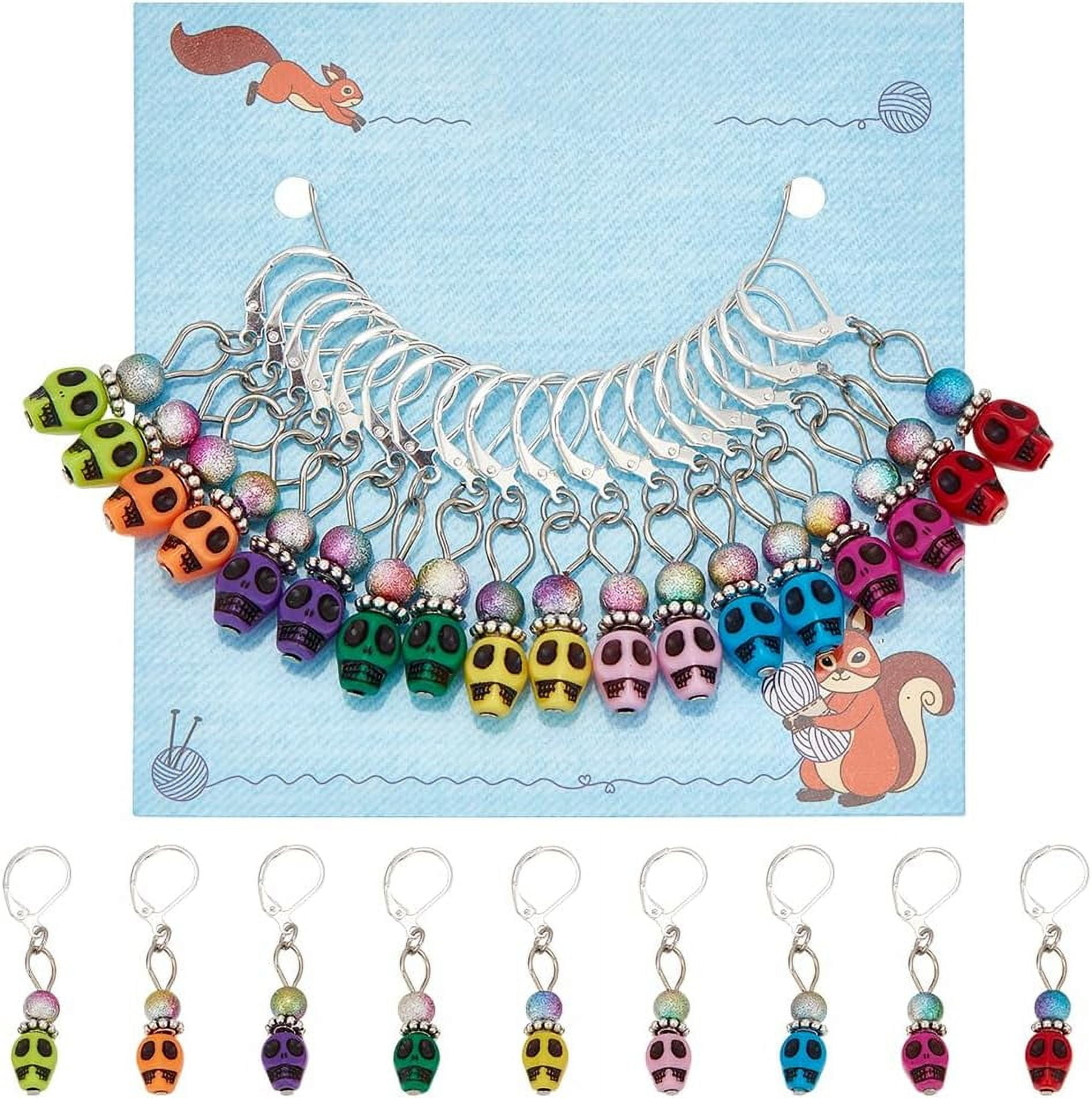 PLIGREAT 12 Pcs Duck Stitch Markers - Colorful 3D Duck Charms With Locking Clasp For Knitting & Crochet