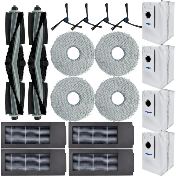 18 Pcs Accessories Set Replacement for Ecovacs Deebot X2/ X2 pro/ X2 Omni/ DEX86 Robot Vacuum, Brush Filters Dust Bags Parts
