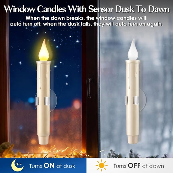18 Pcs Battery Operated Window Candles