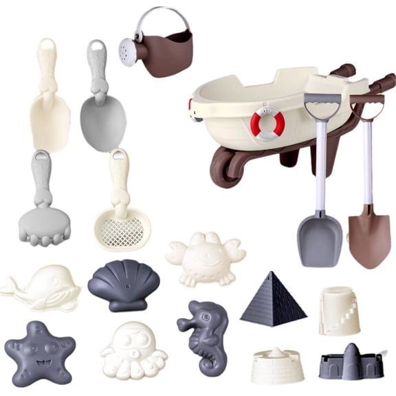 18 Pcs Beach Toys Set for - Sand Bucket, Shovel, Rake, Sieve & More for Outdoor Fun