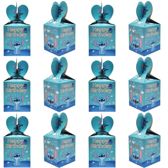 18 Pcs Birthday Party Candy Boxes, Paper Gift Box Birthday Goodie Treat Boxes for Party Supplies