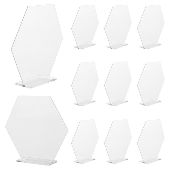 18 Pcs Blank Seat Sign Table Decor DIY Blank Signs Photography Props Acrylic Sign Blank Acrylic Number Sign Banquet