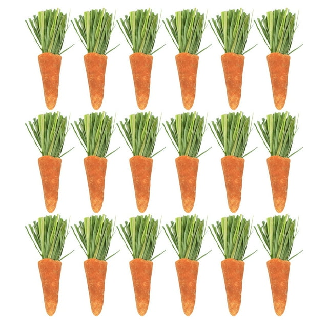 18 Pcs Bunny Chew Carrot Teething Sticks Practical Pet Toys 7X5X3CM